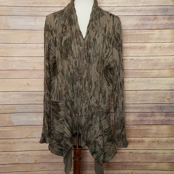 Alberto Makali Sweaters - EUC Alberto Makali Ribbed Asymmetric Cardigan XL